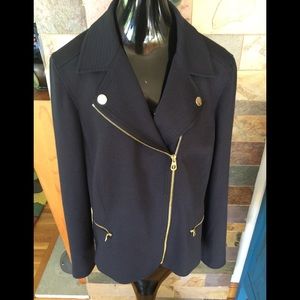 Jones New York Signature Stretch Jacket Navy SZ 16